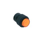 Кнопка R16-503 4pin без фіксації жовта підсвітка